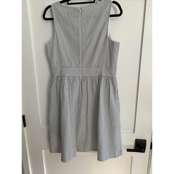 Jessica Howard Seersucker Sundress Womens 14‎ Lace Sleeveless A Line - Picture 2 of 7